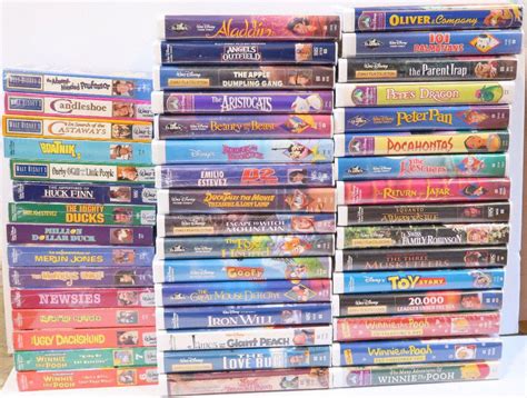 Walt Disney Classics Lot of 47 VHS Tapes Black Diamond Msterpiece Gold ...