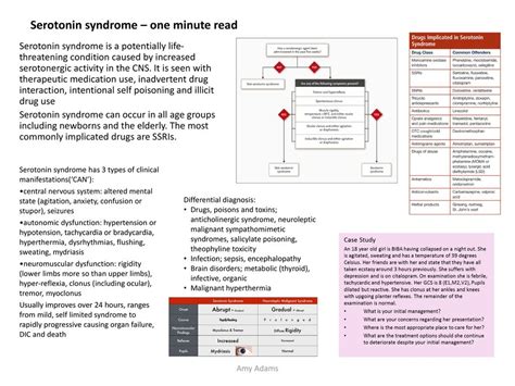 Serotonin syndrome – one minute read - ppt download