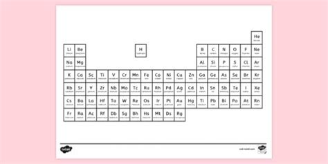 FREE! - Periodic Table Colouring | Colouring Sheets