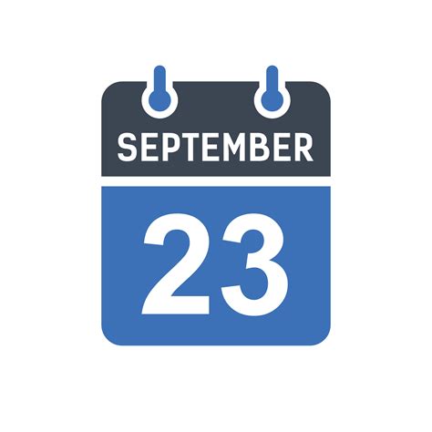 September 23 Calendar Date Icon 5260965 Vector Art at Vecteezy