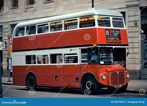 Vintage Red Bus Editorial Photography - Image: 39674657