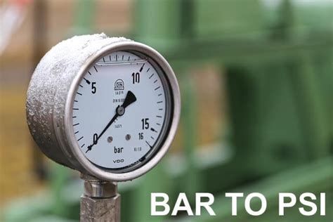 BAR TO PSI - Instrumentation basics