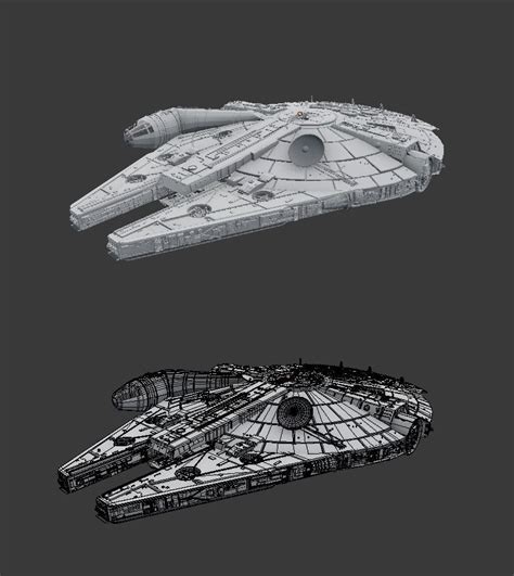 3D Millennium Falcon-star wars | CGTrader