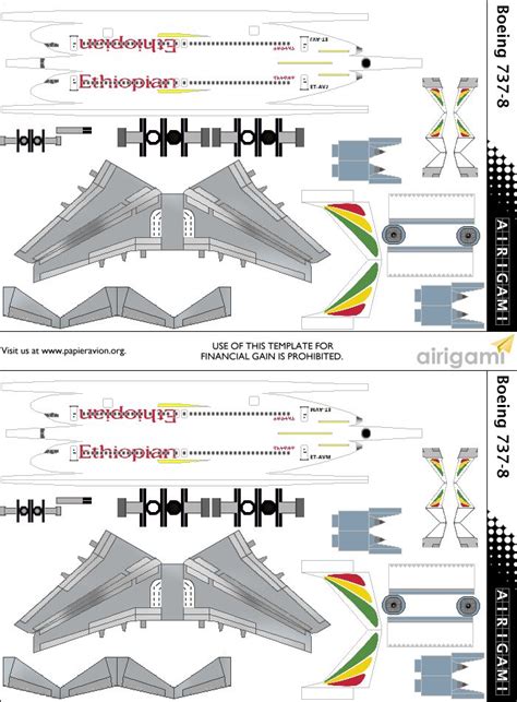 4G: Ethiopian Airlines (2003 c/s) – Boeing 737-MAX8 [Airgami X by ...