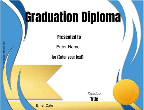 Free Customizable & Printable Diploma Template