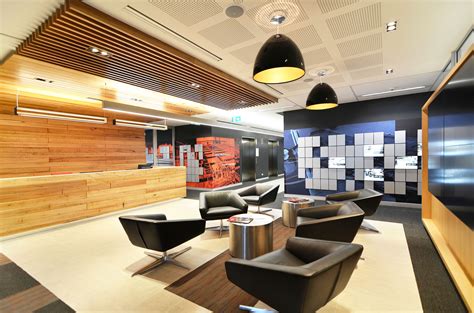 Tenix - Reception Area | Waiting area, Office lounge design, Lounge interiors