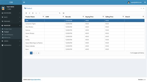 Supply Chain Management Software Source Code