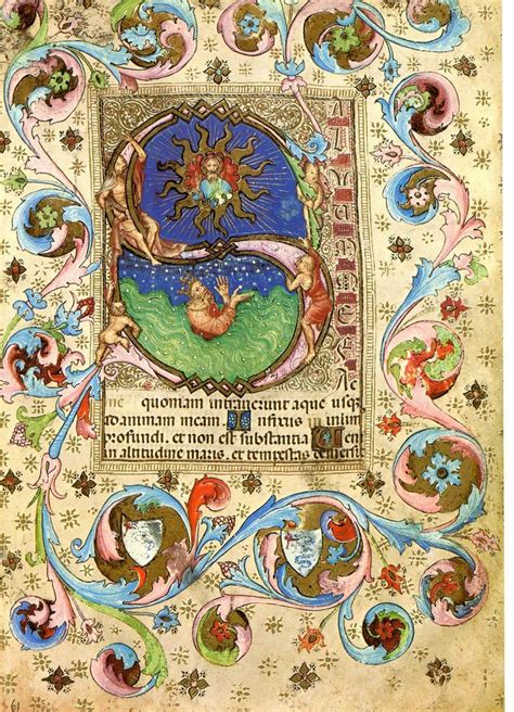 Vintage Bible Illuminated Manuscript Print, Psalm 68, God King David ...