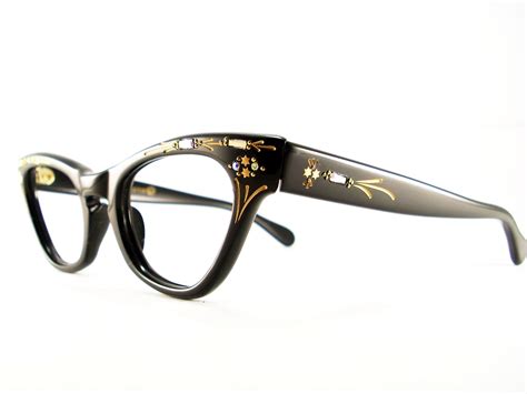 Vintage Eyeglasses Frames Eyewear Sunglasses 50S: CAT EYE GLASSES VINTAGE 50S FRAME FRANCE ...