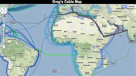 Free Map Shows Location Of Undersea Internet Cables