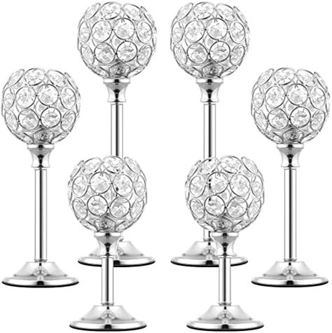 Amazon.com: 2 Packs Crystal Candle Holders, Candle Stand Candlesticks ...