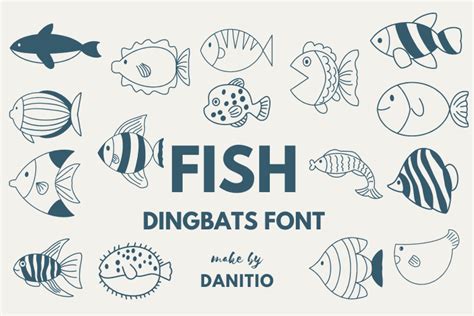 Fish Font by danita.kukkai · Creative Fabrica