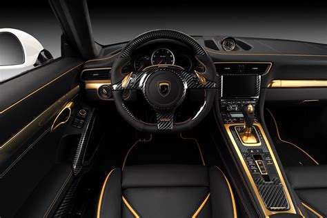 Tuningcars: Porsche 911 Turbo Stinger GTR By TopCar Has 24K Gold Interior
