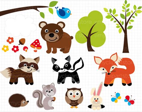 Clipart Free Woodland Animal Printables