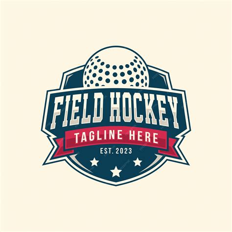 Premium Vector | Field hockey logo and badge Field hockey vector illustration Field hockey and ball