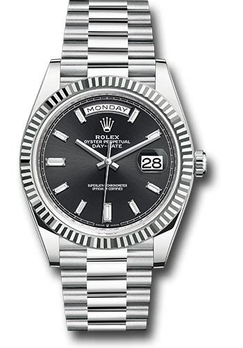 Rolex Day-Date 40 Platinum - Fluted Bezel Watches