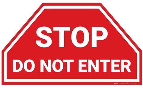 Stop Do Not Enter Sign Printable