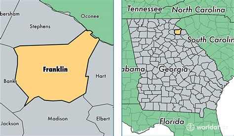 Franklin County, Georgia / Map of Franklin County, GA / Where is ...