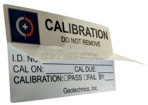 Custom Calibration Labels and Inspection Labels