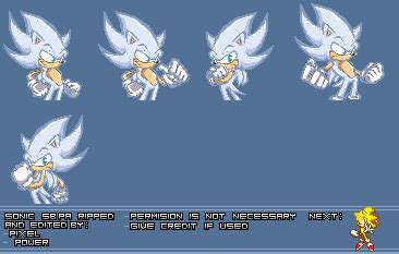 Hyper Sonic Pixel Art by PixelPower23 on DeviantArt