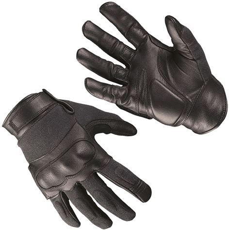 Mil-Tec Tactical Gloves Leather / Kevlar Black | Black | Military 1st