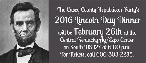 Casey County GOP Lincoln Day Dinner - Boyle County Republican Party