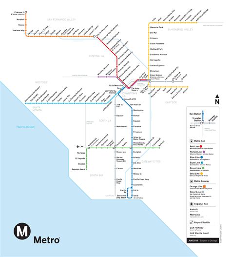 Mapa Del Metro De Los Angeles