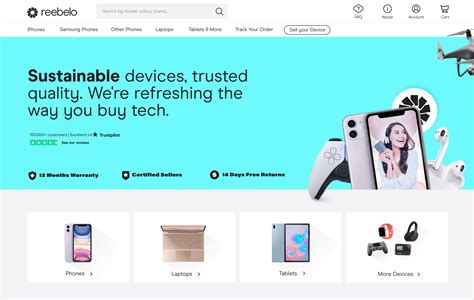 Reebelo’s marketplace home page for pre-owned electronics – TechCrunch