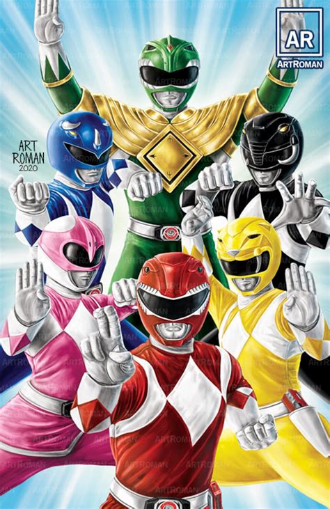 Mighty Morphin Power Rangers Original Group Poster Print | Etsy