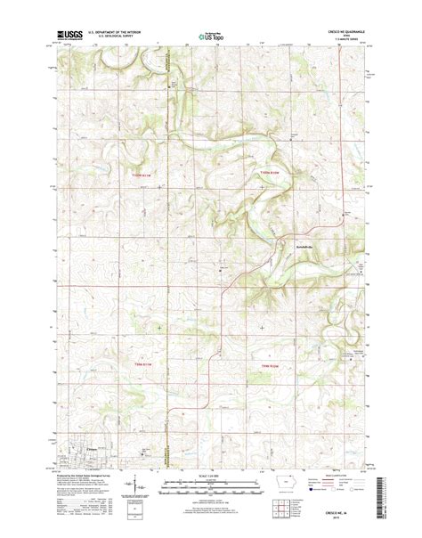 MyTopo Cresco NE, Iowa USGS Quad Topo Map