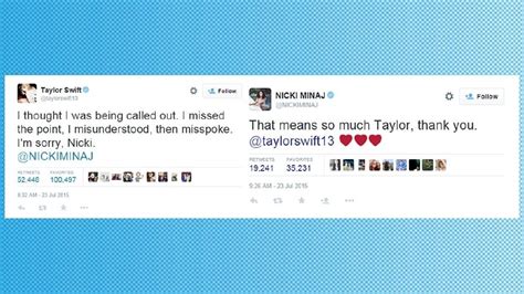 Taylor Swift apologizes to Nicki Minaj for tweets about MTV VMA nominations