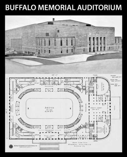 Buffalo Memorial Auditorium - 8x10 B&W Photo | eBay