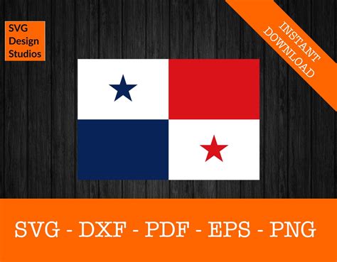 Panama National Flag Clipart SVG Cut File PNG DXF - Etsy