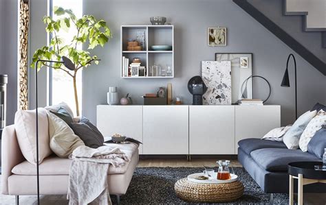 Stylish storage with the new-look BESTÅ | Apartment living room, Living ...