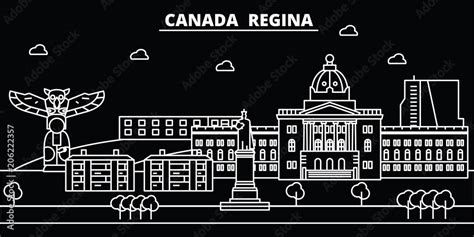 Regina silhouette skyline. Canada - Regina vector city, canadian linear ...