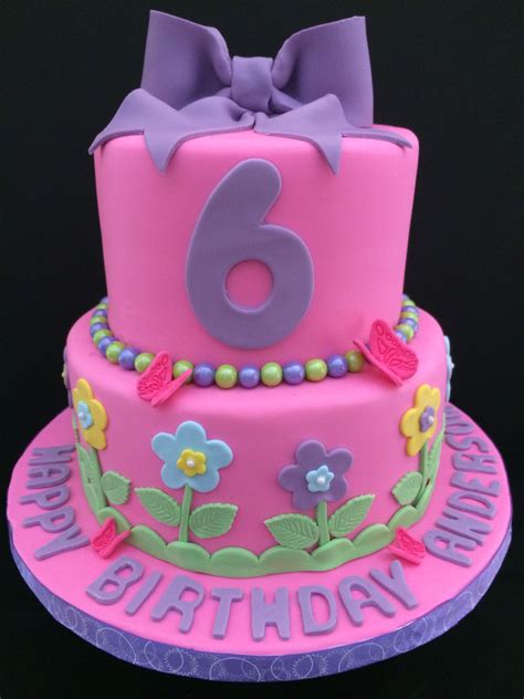 Birthday cake for a 6 year old girl | Cakes | Pinterest | Birthday cakes, Birthdays and Cake