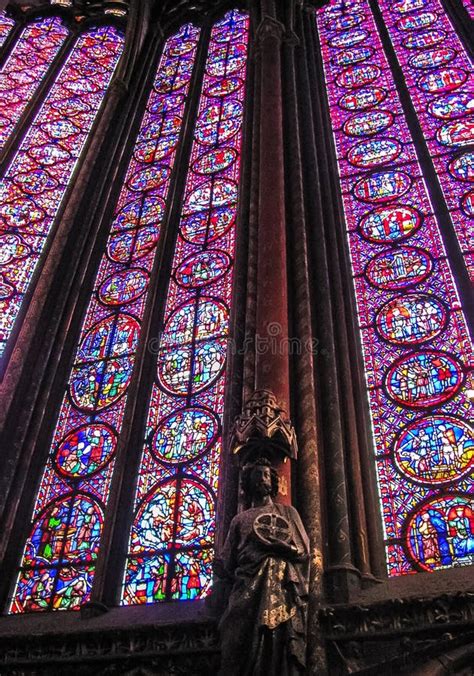 Sainte Chapelle - Stained Glass Detail Editorial Stock Image - Image of ...