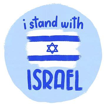 "I Stand with Israel, I support Israel, We Stand with Israel" Sticker for Sale by kimicreativ ...