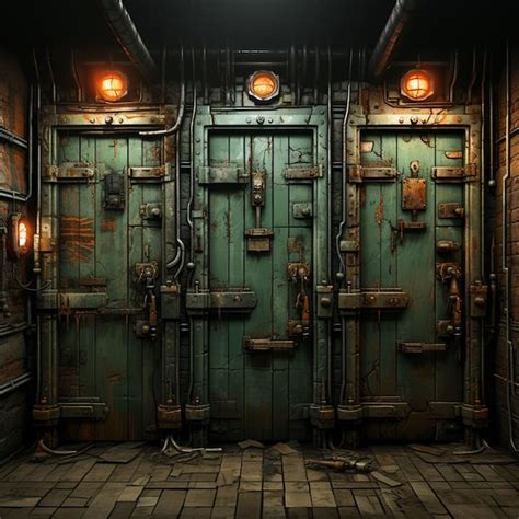 Premium AI Image | Stylized Prison Door