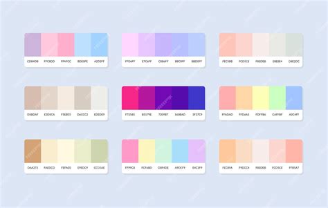 Premium Vector | Pantone colour palette catalog samples in rgb hex