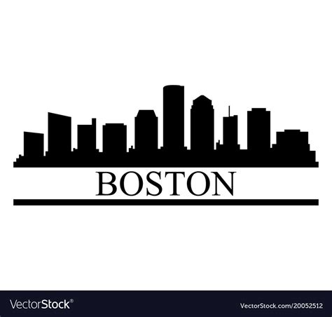 Boston skyline Royalty Free Vector Image - VectorStock