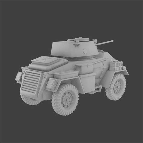 british humber armoured car 3d obj