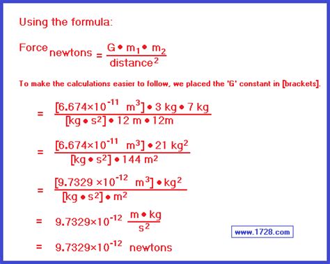 GRAVITATIONAL FORCE CALCULATOR