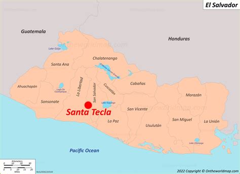 Mapa de Santa Tecla | El Salvador | Mapas Detallados de Santa Tecla