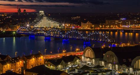 Amazing Riga by night! | Riga, Night, Sydney harbour bridge