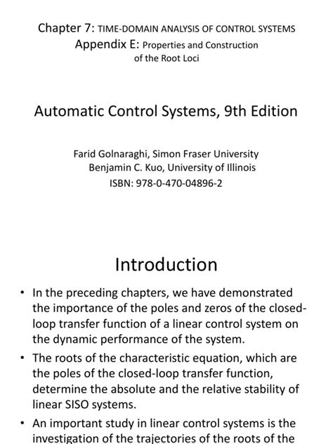 Chapter 7 - Automatic Control Systems | PDF | Mathematical Analysis | Mathematical Objects