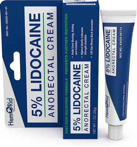 Fast-Acting 5% Lidocaine Anorectal Hemorrhoid Cream for Immediate Relief