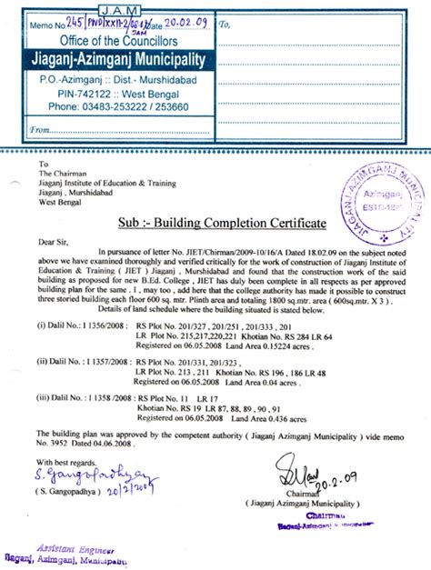 Occupancy Certificate And Completion Certificate For Residents