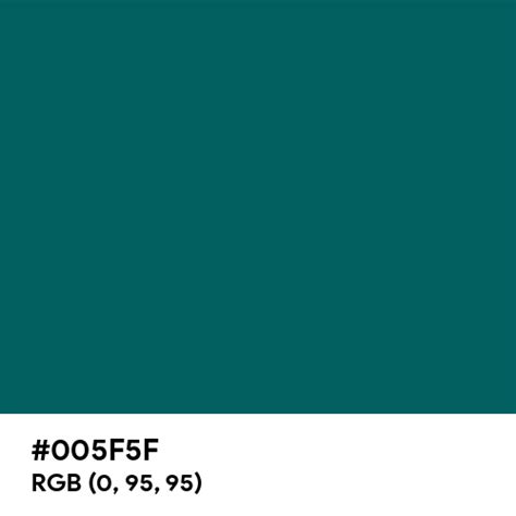 Deep Teal color hex code is #005F5F