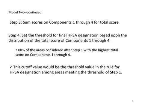 PPT - Examples of Different Models for Scoring Components in HPSA and ...